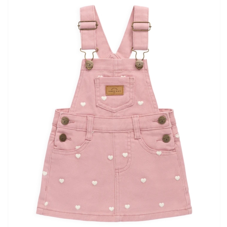 （預購）JAMIEKAY 愛心圖案吊帶裙 Classic Overall Dress - Petite Heart Rose
