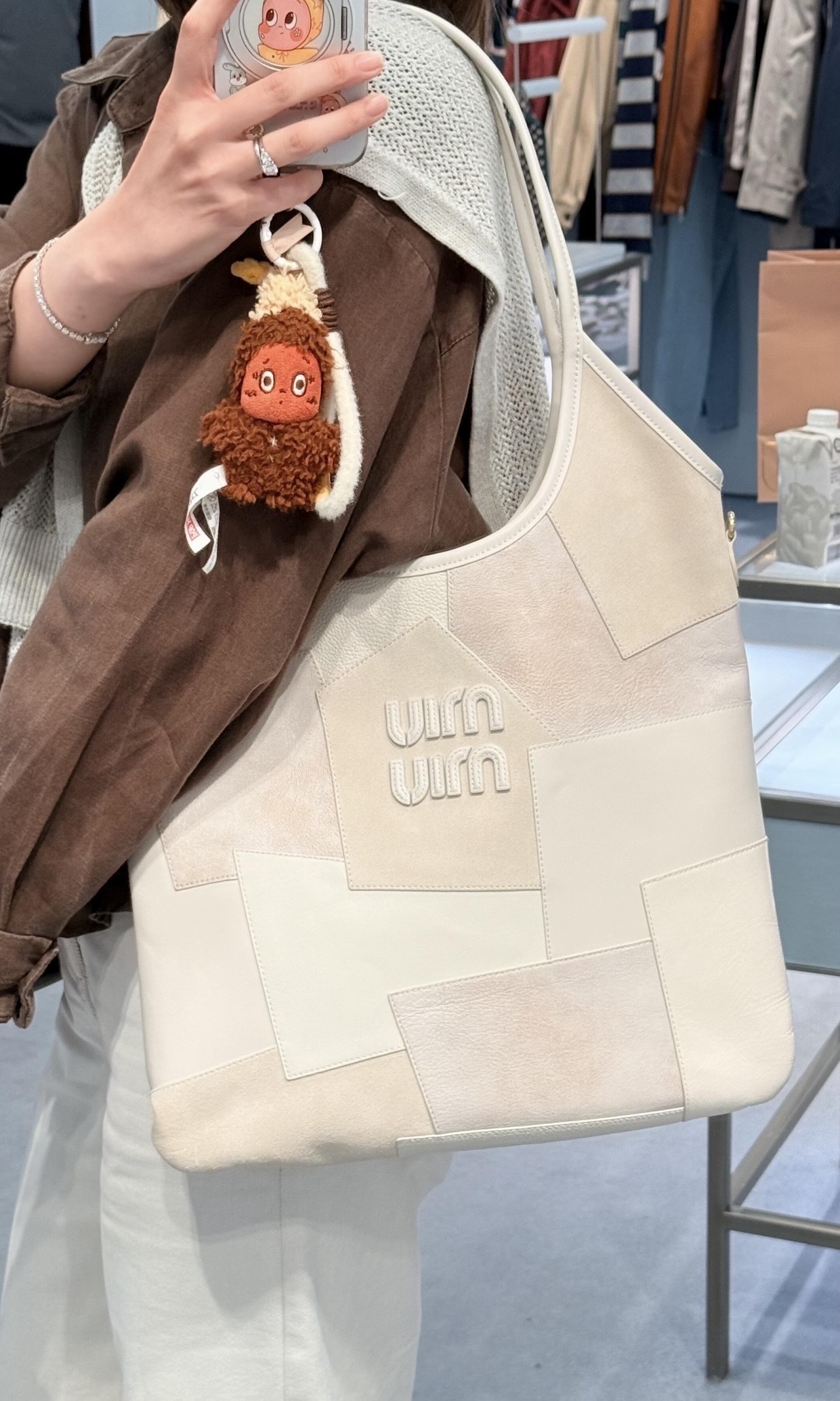 MiuMiu Ivy Tote Bag 粉筆白