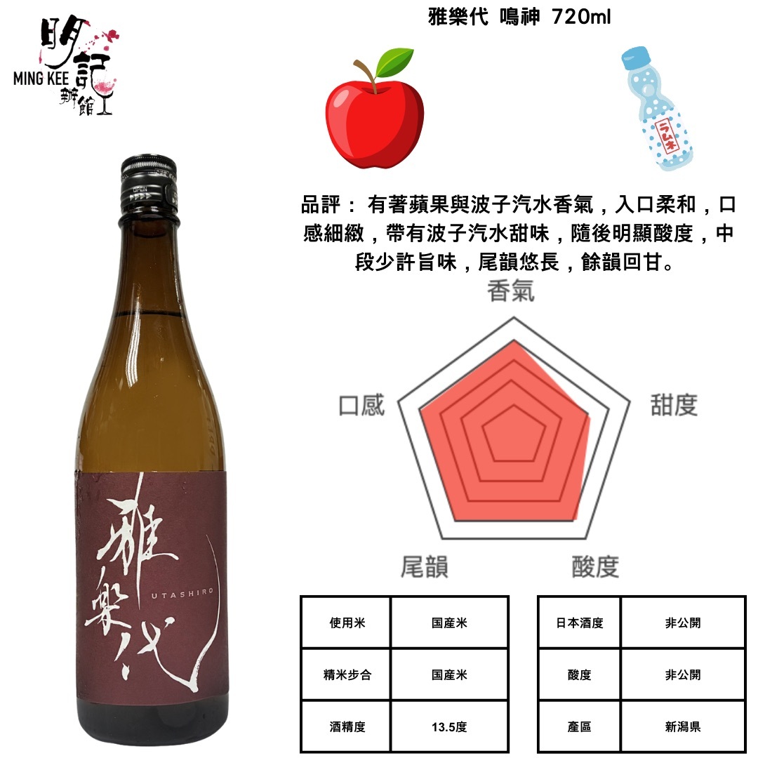 雅樂代 鳴神 720ml