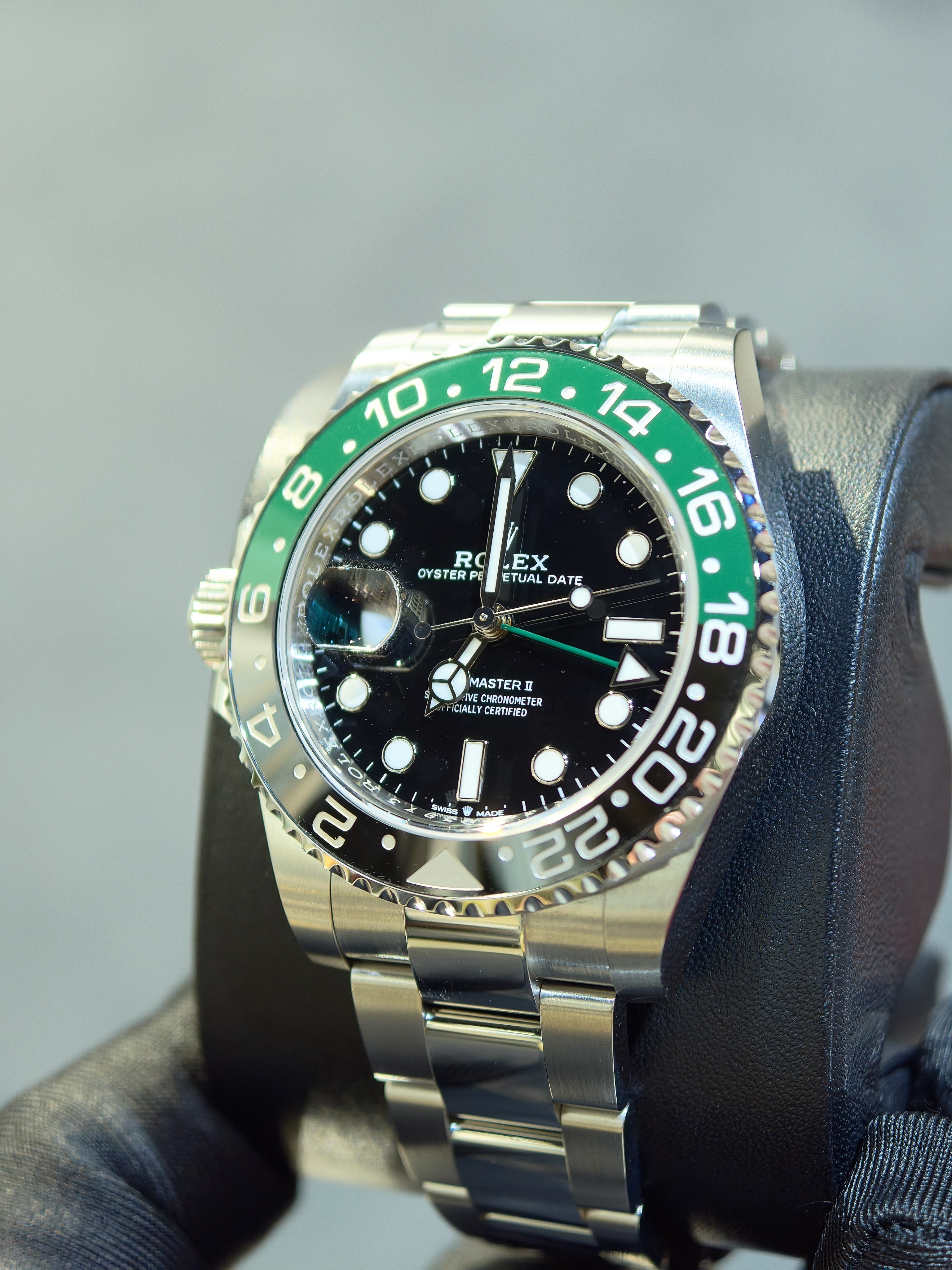 BRAND NEW ROLEX 126720vtnr 126720 GMT-MASTER II BLACK DIAL GREEN HAND SPRITE OYSTERSTEEL 40mm m126720vtnr-0001