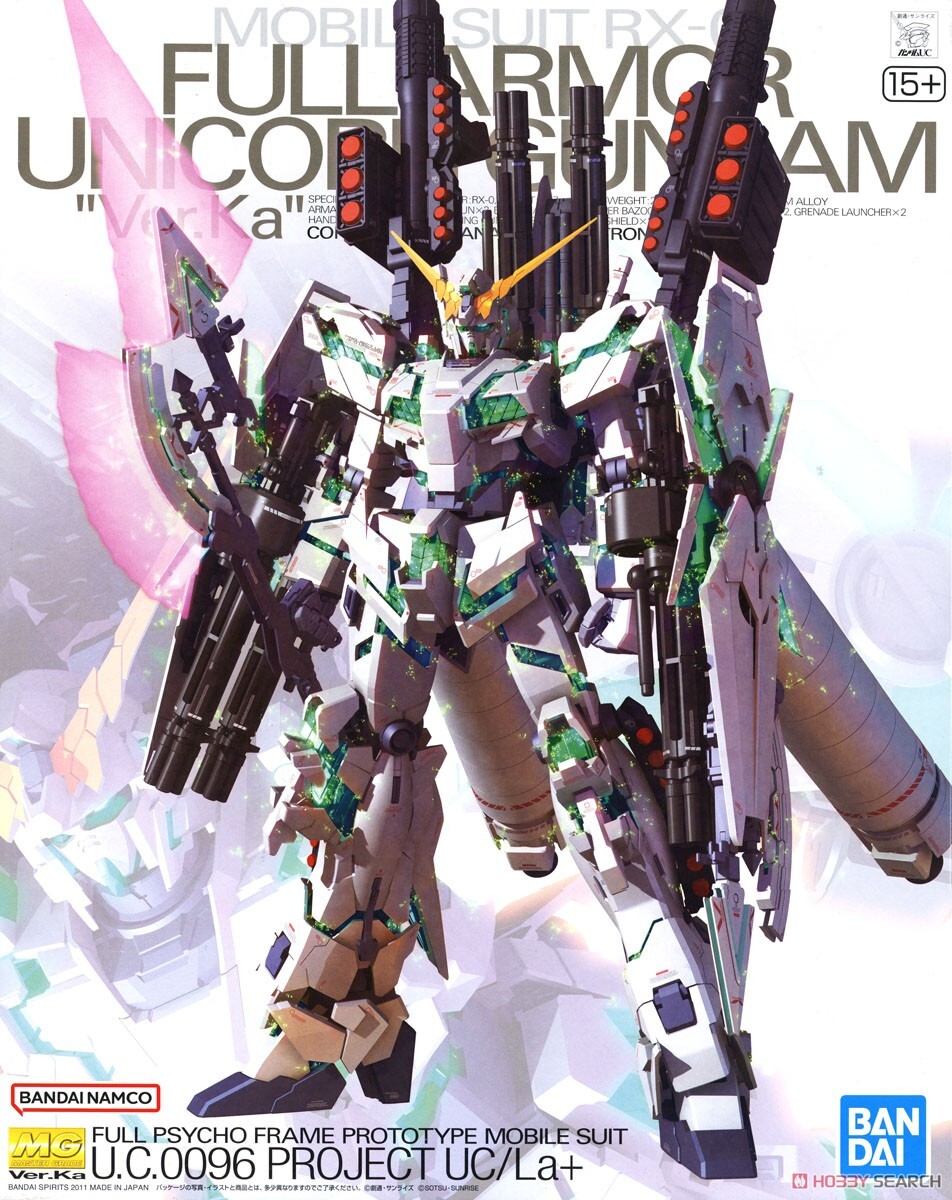 萬代 MG 1/100 全武裝 獨角獸 鋼彈 Ver.Ka RX-0  組裝模型