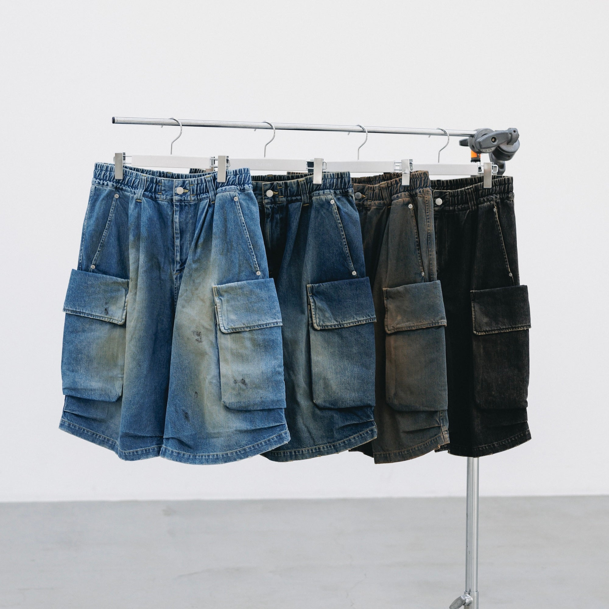 2026SS CLESSTE VINTAGE DYED SELVEDGE DENIM CITY MILITARY HALF PANTS PARCO 限定 牛仔 短褲 現貨 CLS-PT-2502