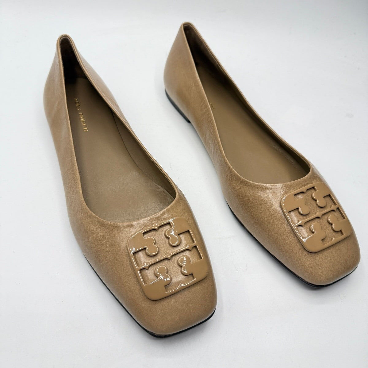 [S] TORY BURCH GEORGIA BALLET ATHENE CALF,BRIGHT ALMOND/BRIGHT ALMOND, 161216-241 [FINAL SALE] (STB664)