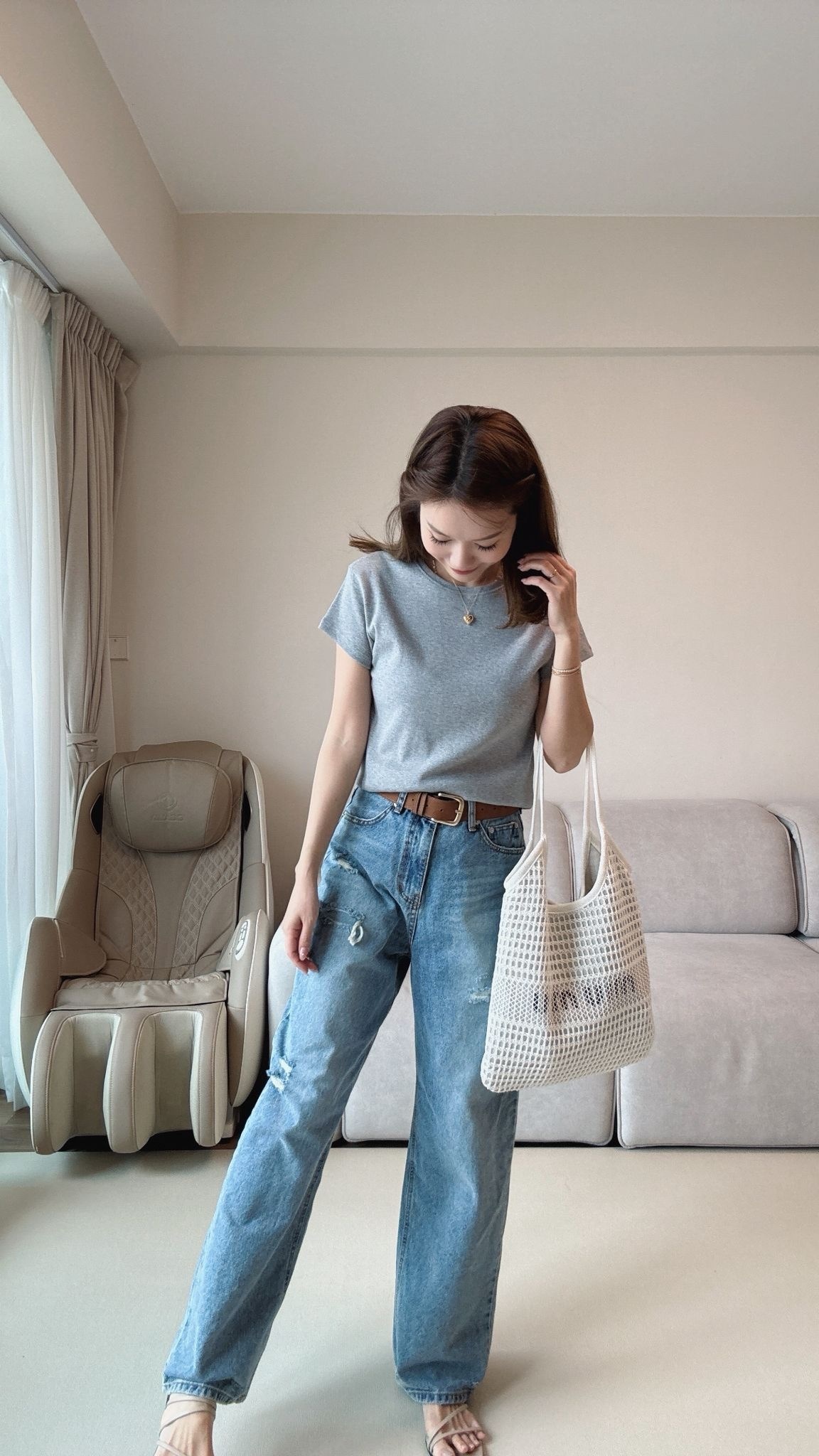 #1233 闊筒直腳Jeans