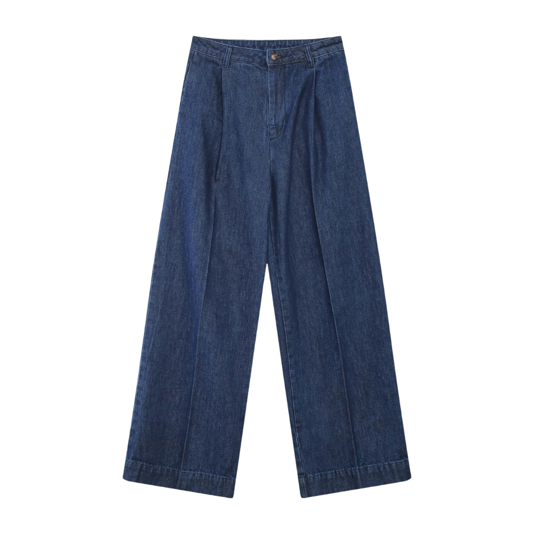 1GM0329-022 [GRACE & MILA] Wide-Leg Denim Pants Mediumblue Vienne #SS2613017 (C-EU-E)