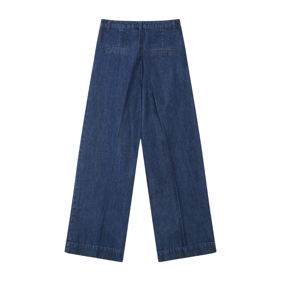 1GM0329-022 [GRACE & MILA] Wide-Leg Denim Pants Mediumblue Vienne #SS2613017 (C-EU-E)