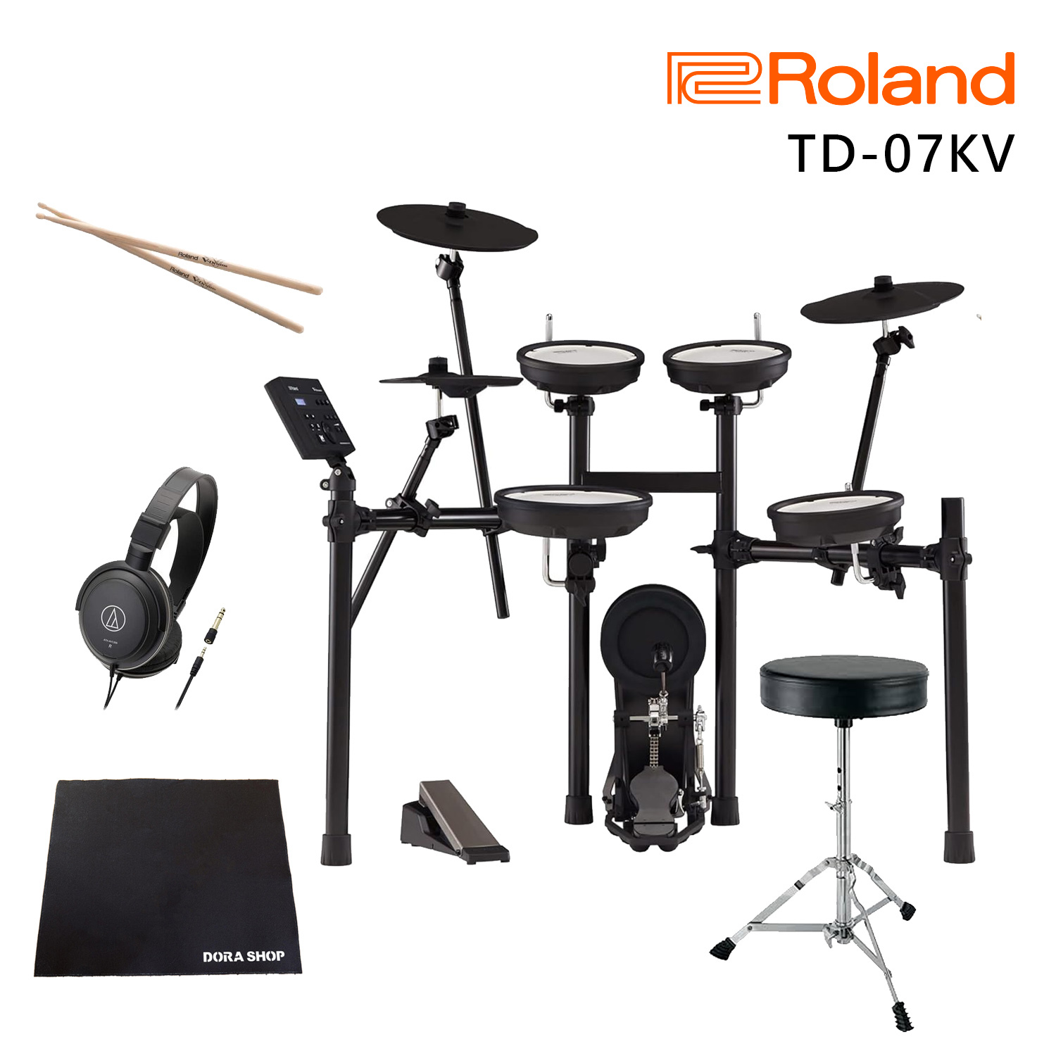 Roland TD-07KV 電子套鼓 電子鼓 送鼓椅 鼓棒 鼓毯 耳機