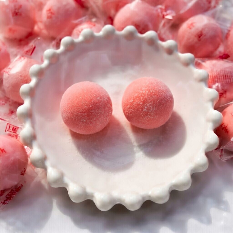 台灣古早味紅圓軟糖red-ball-soft-candy-拜拜糖果,普渡冬至元宵,湯圓糖果,紅湯圓,祝壽聖誕神明,酬謝神明糖果,祖先祭祀拜拜糖果