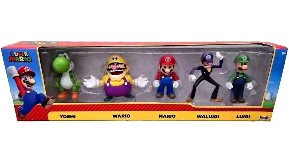 Nintendo 2.5" Figs 5pk-Wario, Mario, Waluigi