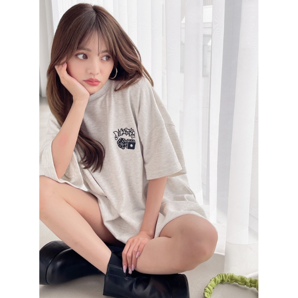 日本🇯🇵GRL 骰子寬鬆印花短袖T