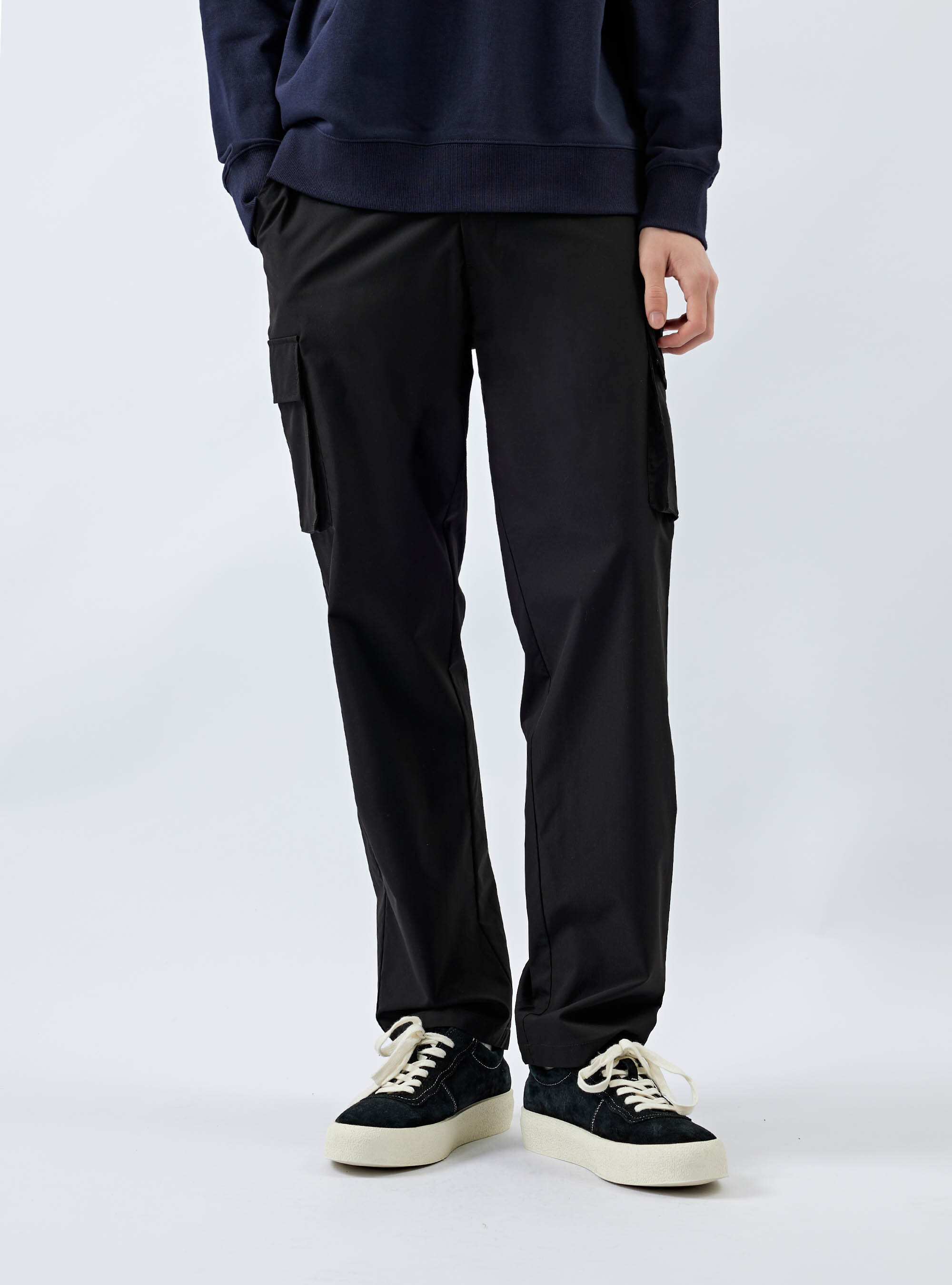 男女適穿 直筒修身口袋休閒長褲