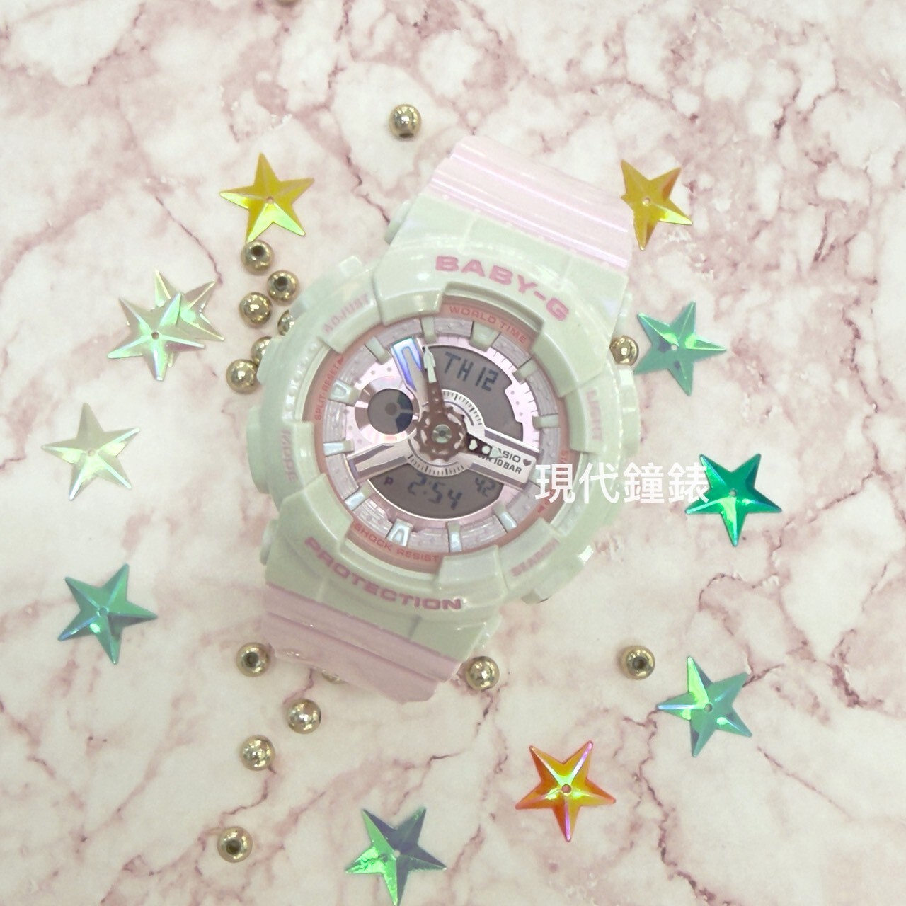 【Baby-G】BA-110系列 BA-110PD-4A 43.4mm  現代鐘錶
