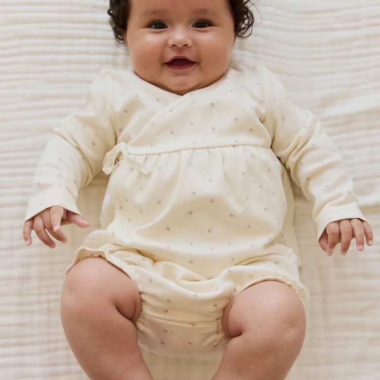 （預購）JAMIEKAY 櫻桃印花蝴蝶結荷葉邊燈籠褲 Organic Cotton Frill Bloomer - Ditsy Cherries