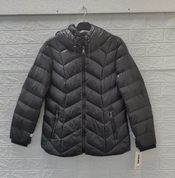 [S] DKNY BLACK WOMEN DOWN FILLED SHORT PUFFER, DL4MDV59-BLK [FINAL SALE] (SD1583)