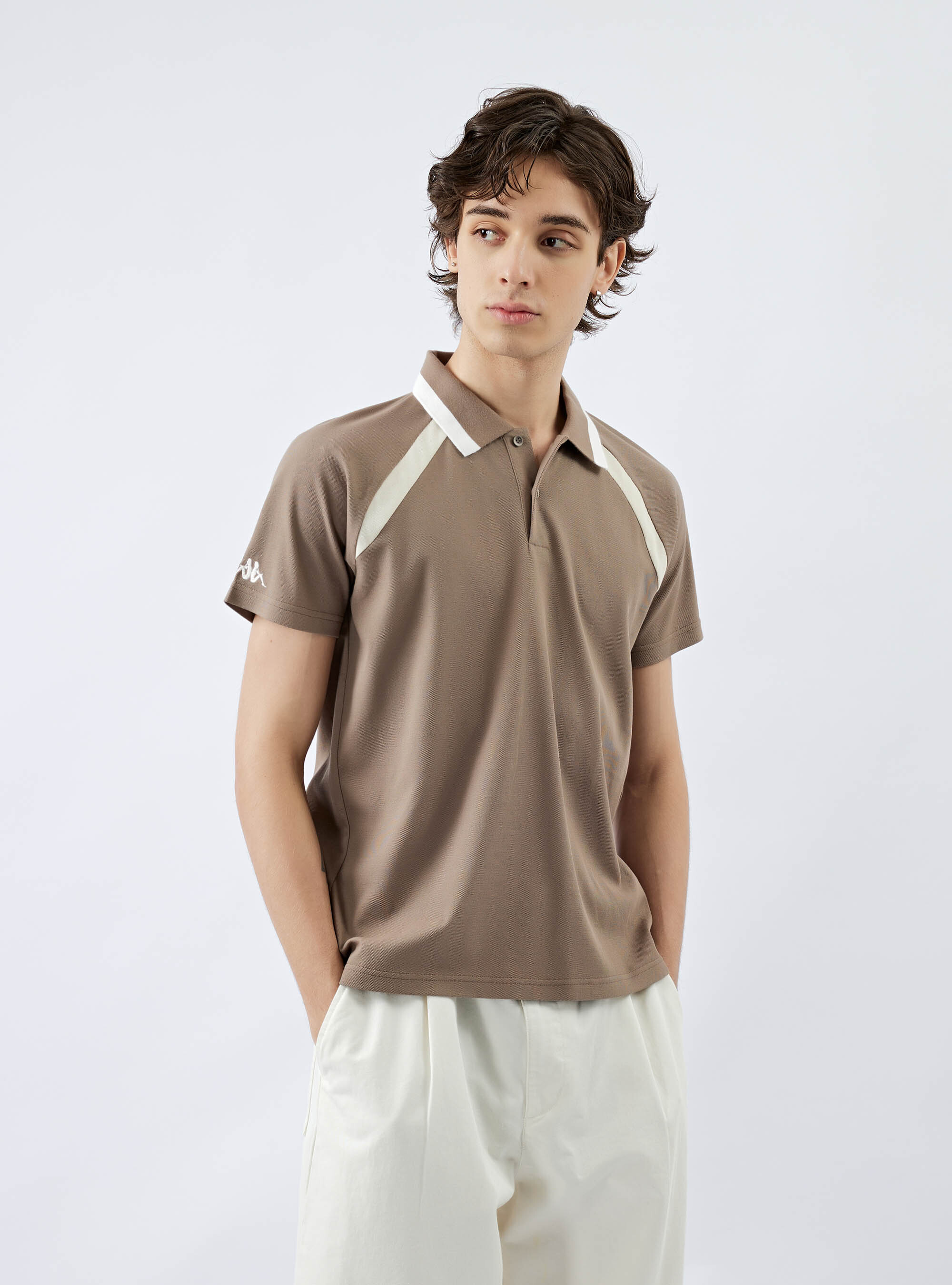 男女適穿 撞色拼接涼感POLO衫