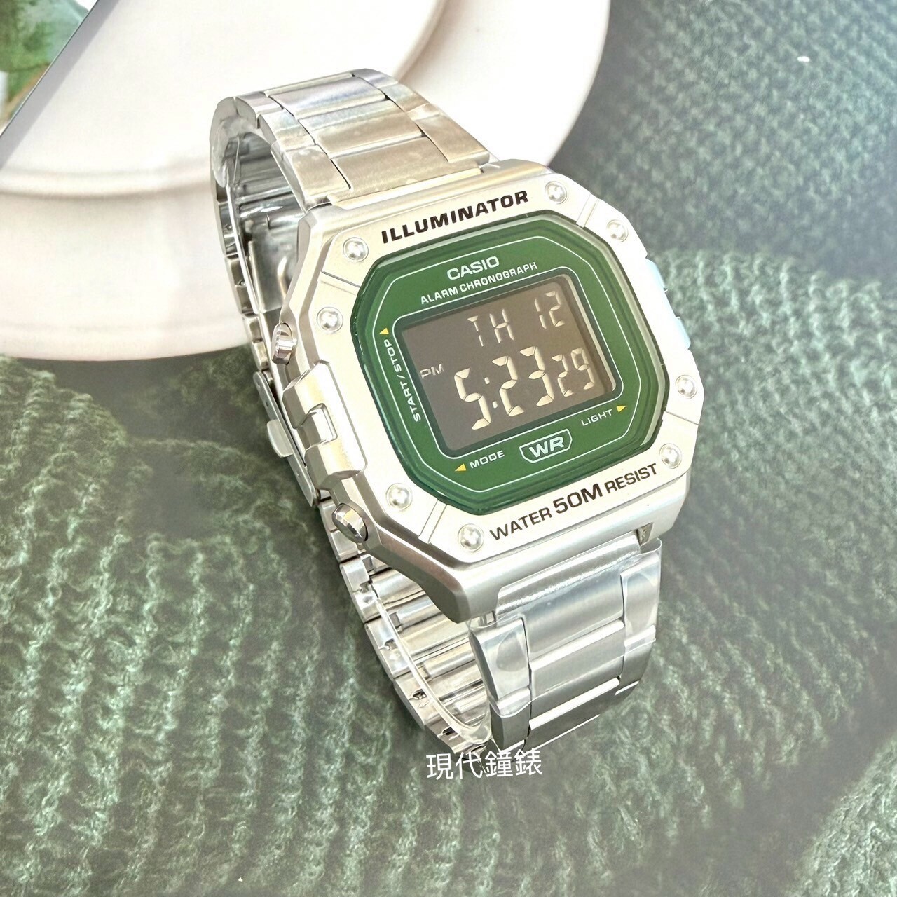 【CASIO 卡西歐】金屬電子風W-218HD-3A 43.2mm 現代鐘錶