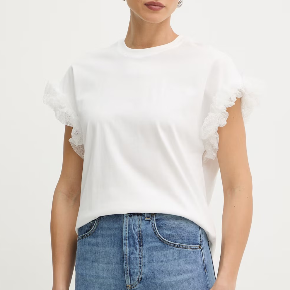 1TS0319-110 [TWINSET] T-Shirt White #261TP204A (C-EU-E)