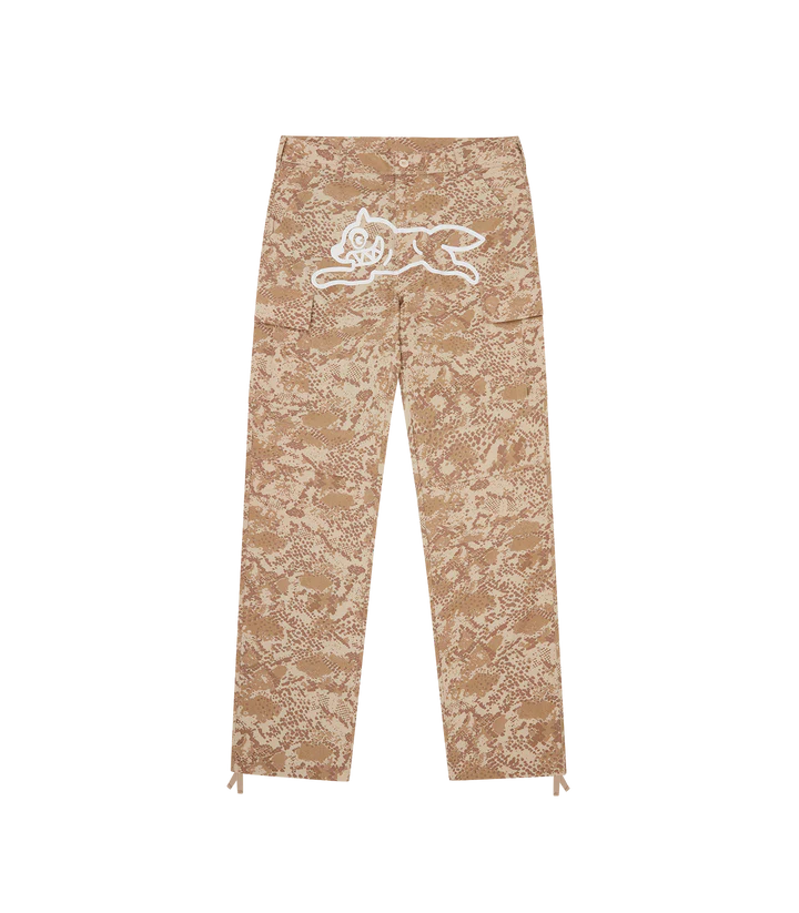 SNAKESKIN RUNNING DOG CARGO PANTS