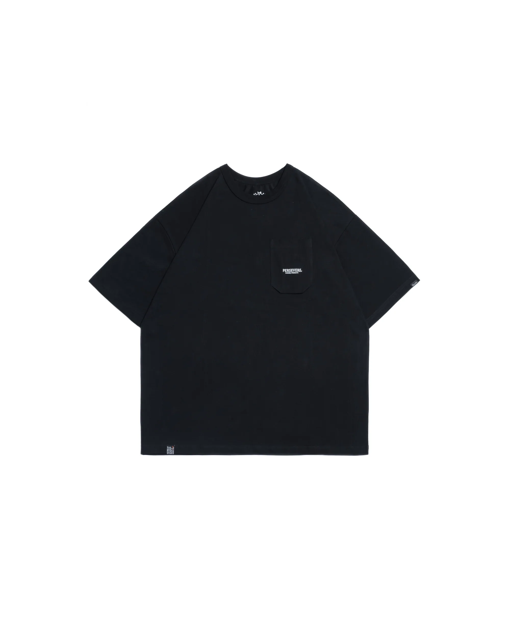 PERSEVERE CLASSIC ESSENTIAL POCKET T-SHIRT - BLACK