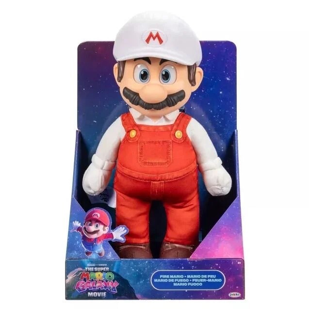 The Super Mario Galaxy Movie - 15" Fire Mario PosablePlush