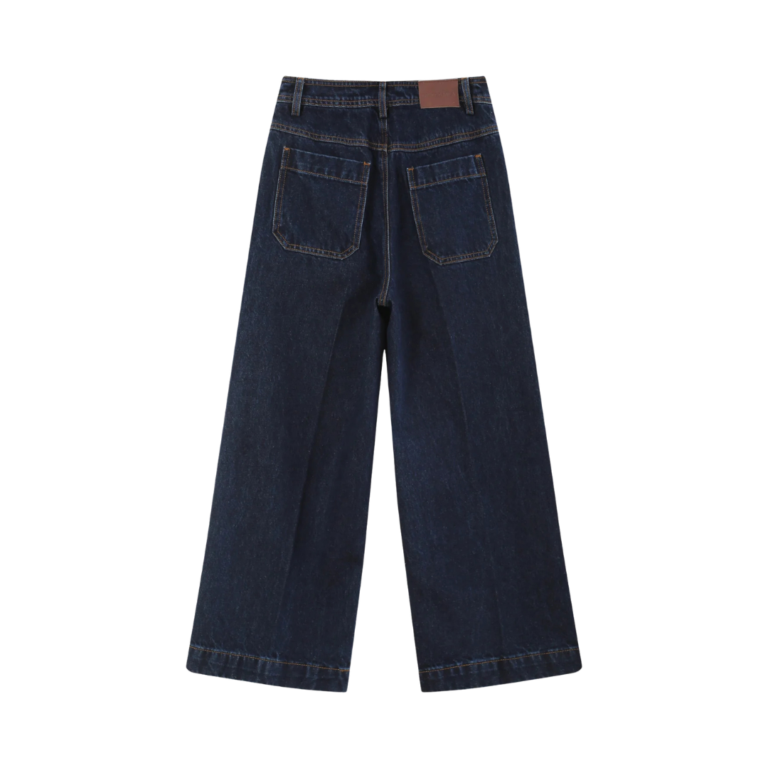 1GM0329-025 [GRACE & MILA] 7/8 Loose Jeans Darkblue Joe #SS2613035 (C-EU-E)