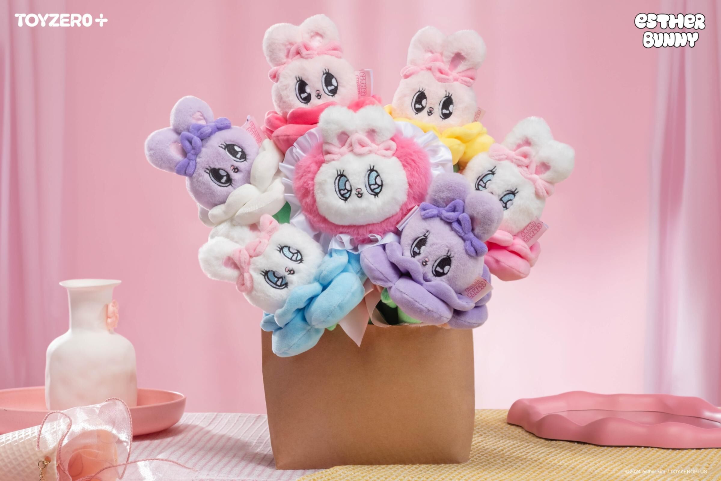 艾絲樂小兔花朵系列毛絨 [6入/中盒]