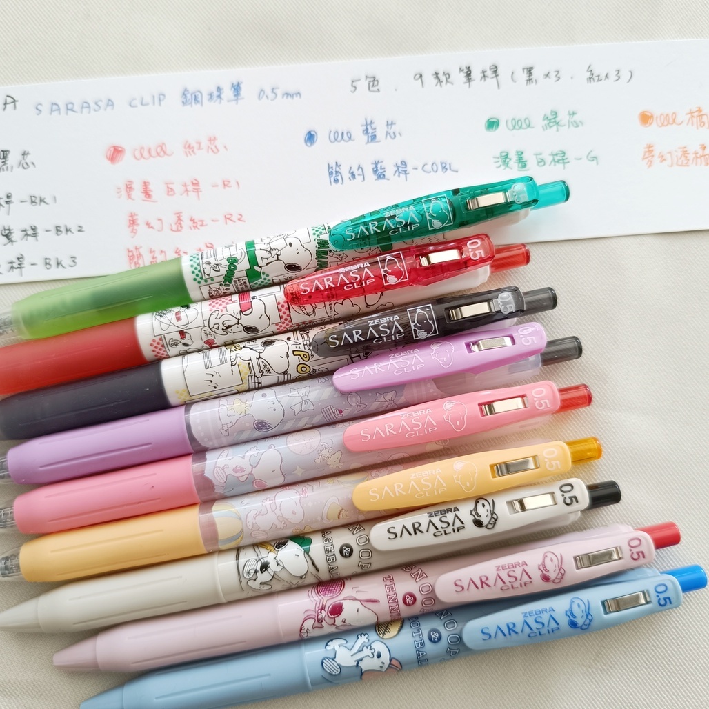 日本ZEBRA ． SARASA CLIP鋼珠筆 史努比限定 0.5mm