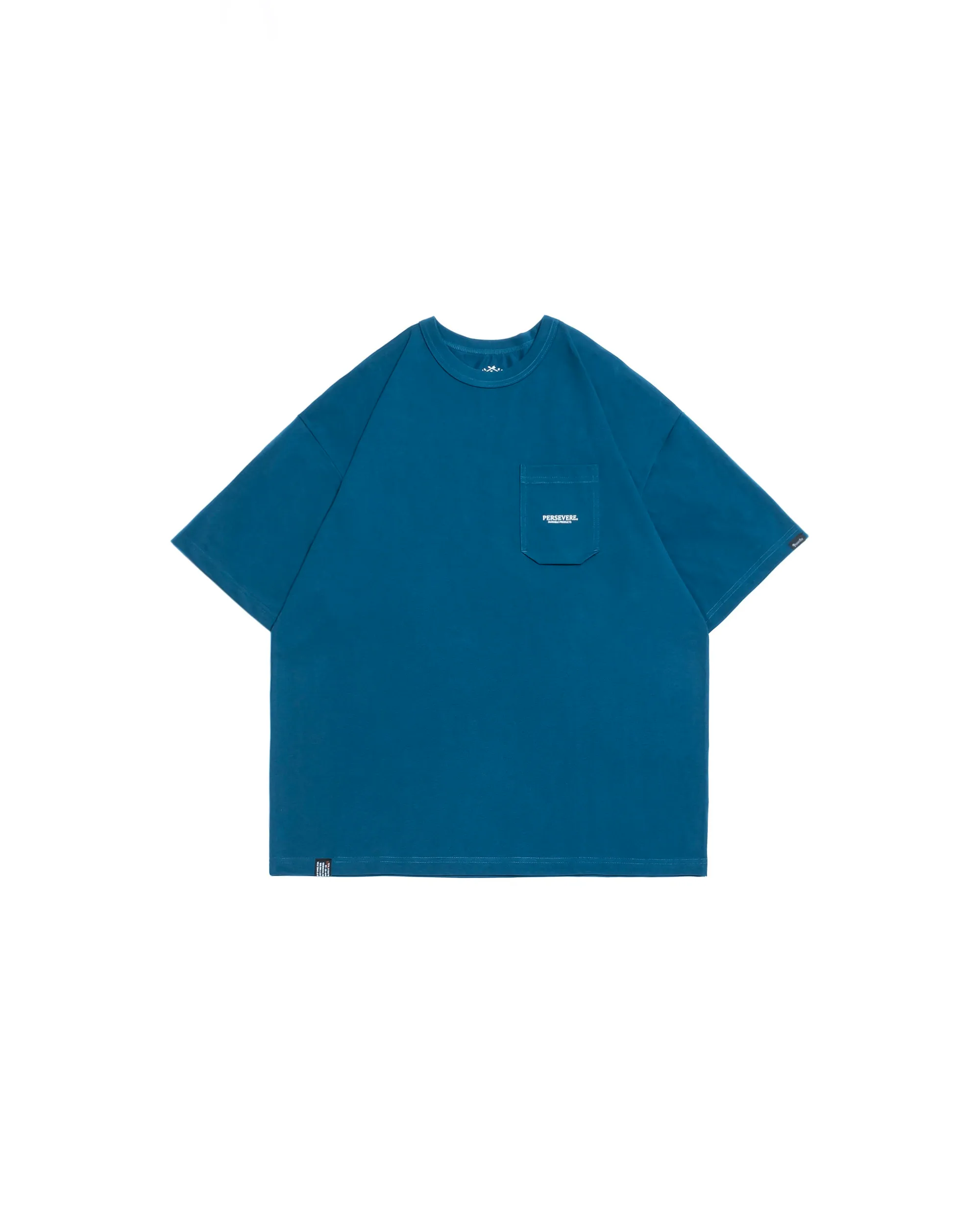 PERSEVERE CLASSIC ESSENTIAL POCKET T-SHIRT - GREEN BLUE