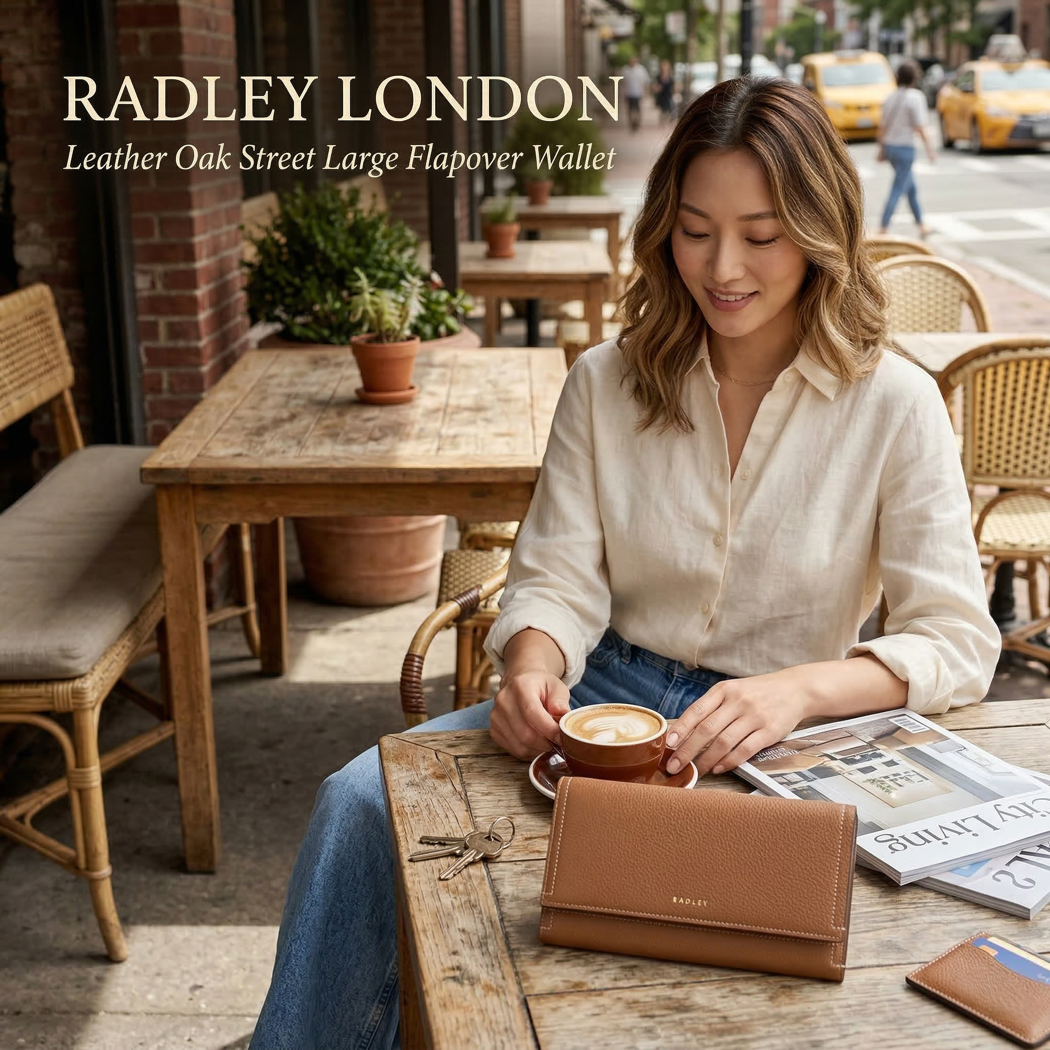 【預購】K031758  Radley London Oak Street 皮革翻蓋長夾