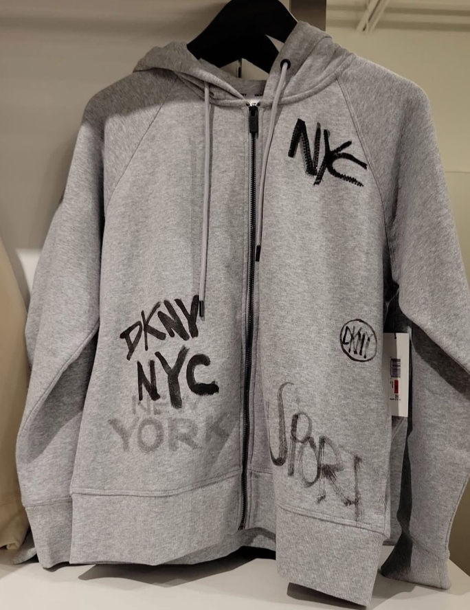 [S] DKNY PEARL HGR GREY NYC HOODIE JACKET, DP5J9540-PLG [FINAL SALE] (SD1570)