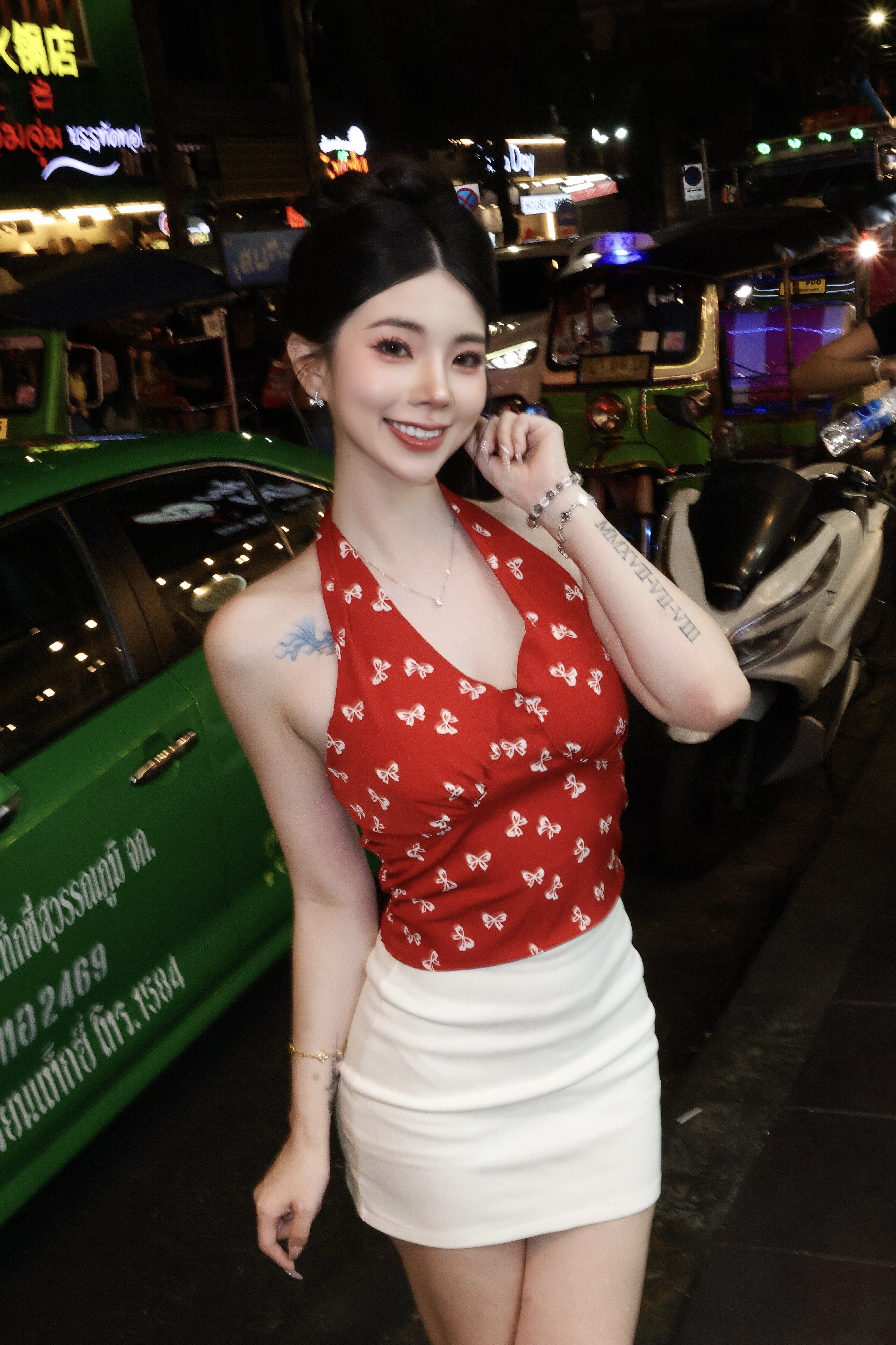 復古V領掛脖吊帶背心🎀