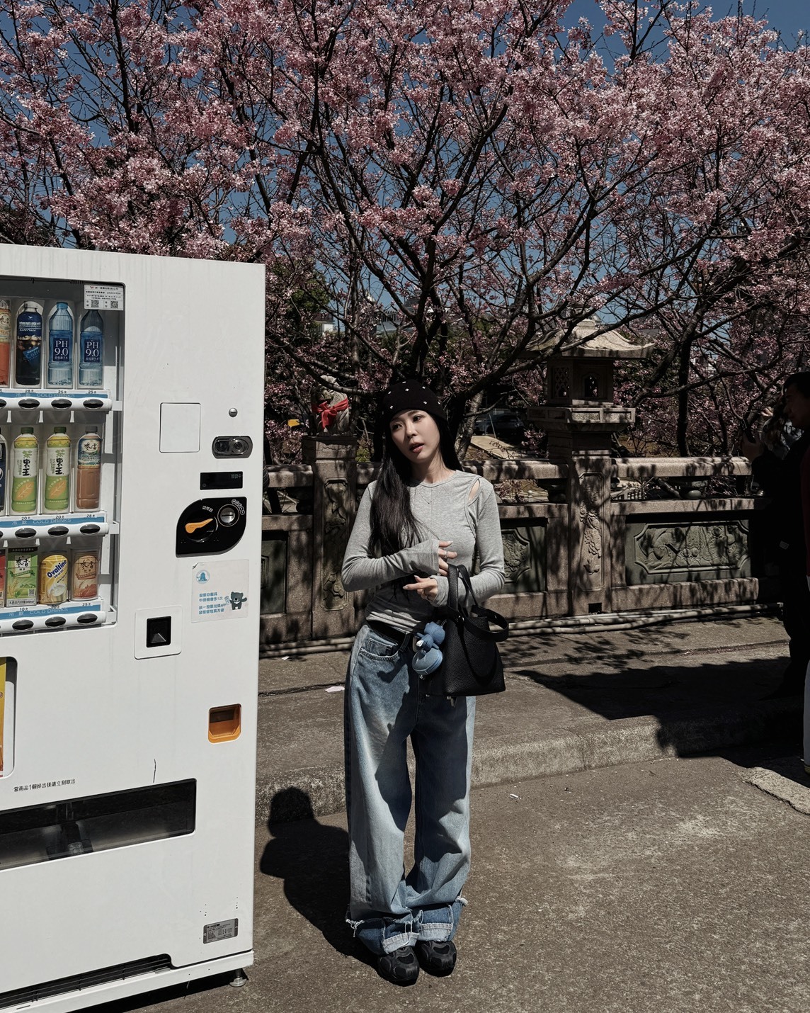 🇰🇷#AL67 設計感拼接牛仔直筒褲