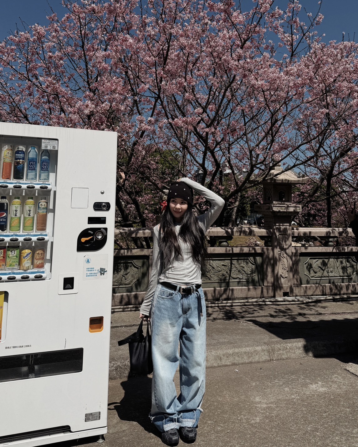 🇰🇷#AL67 設計感拼接牛仔直筒褲