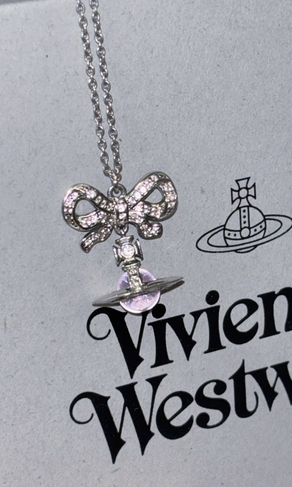 Vivienne Westwood Octavie蝴蝶結頸鍊 粉色