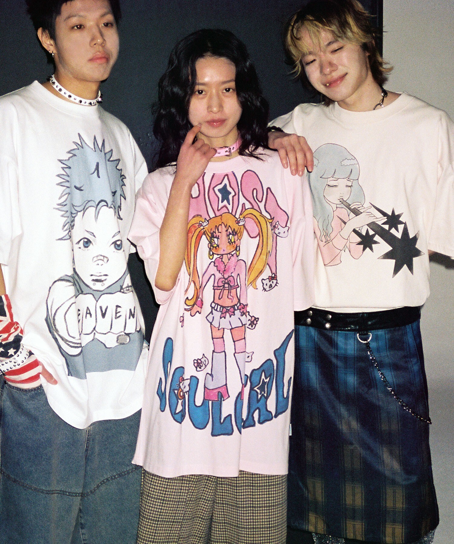 Niceghostclub ghostsoulgirl gyaru big big tee 辣妹風 寬鬆 短T 短袖