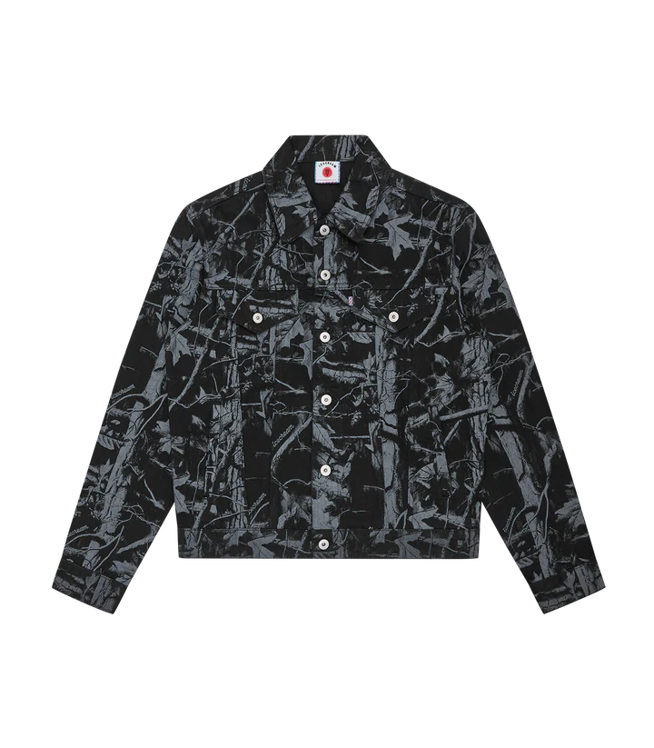 TREE CAMO DENIM TRUCKER JACKET