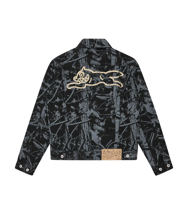 TREE CAMO DENIM TRUCKER JACKET