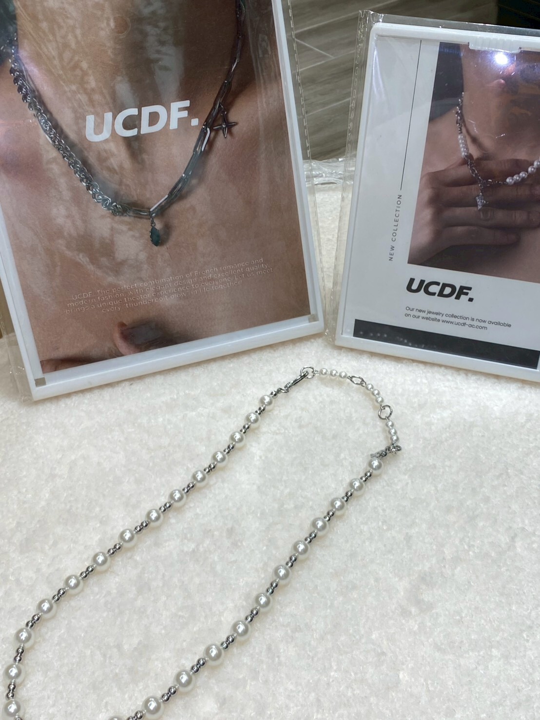 UCDF 串珠項鍊 白 UCA030