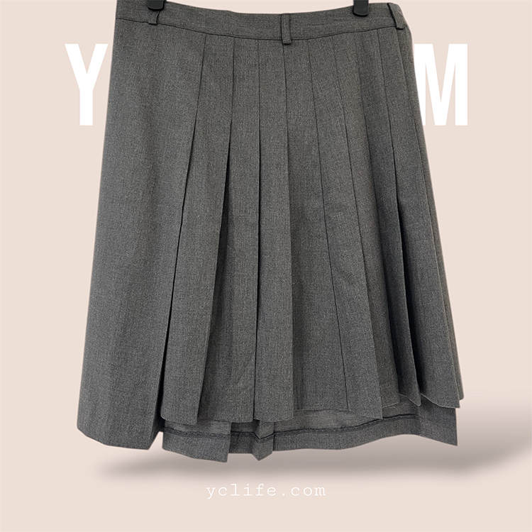 不對稱設計百褶短裙