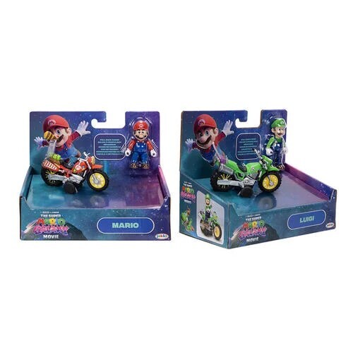 The Super Mario Galaxy Movie - 2.5" Figure with Pull Back Motorcycle (Wave 1)