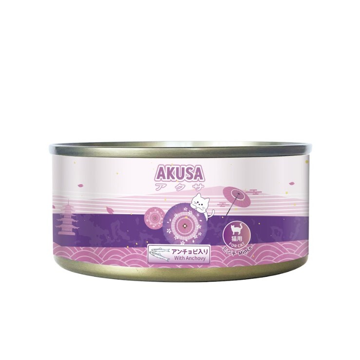 AKUSA 貓罐頭 主食罐．鯷魚肉醬156g