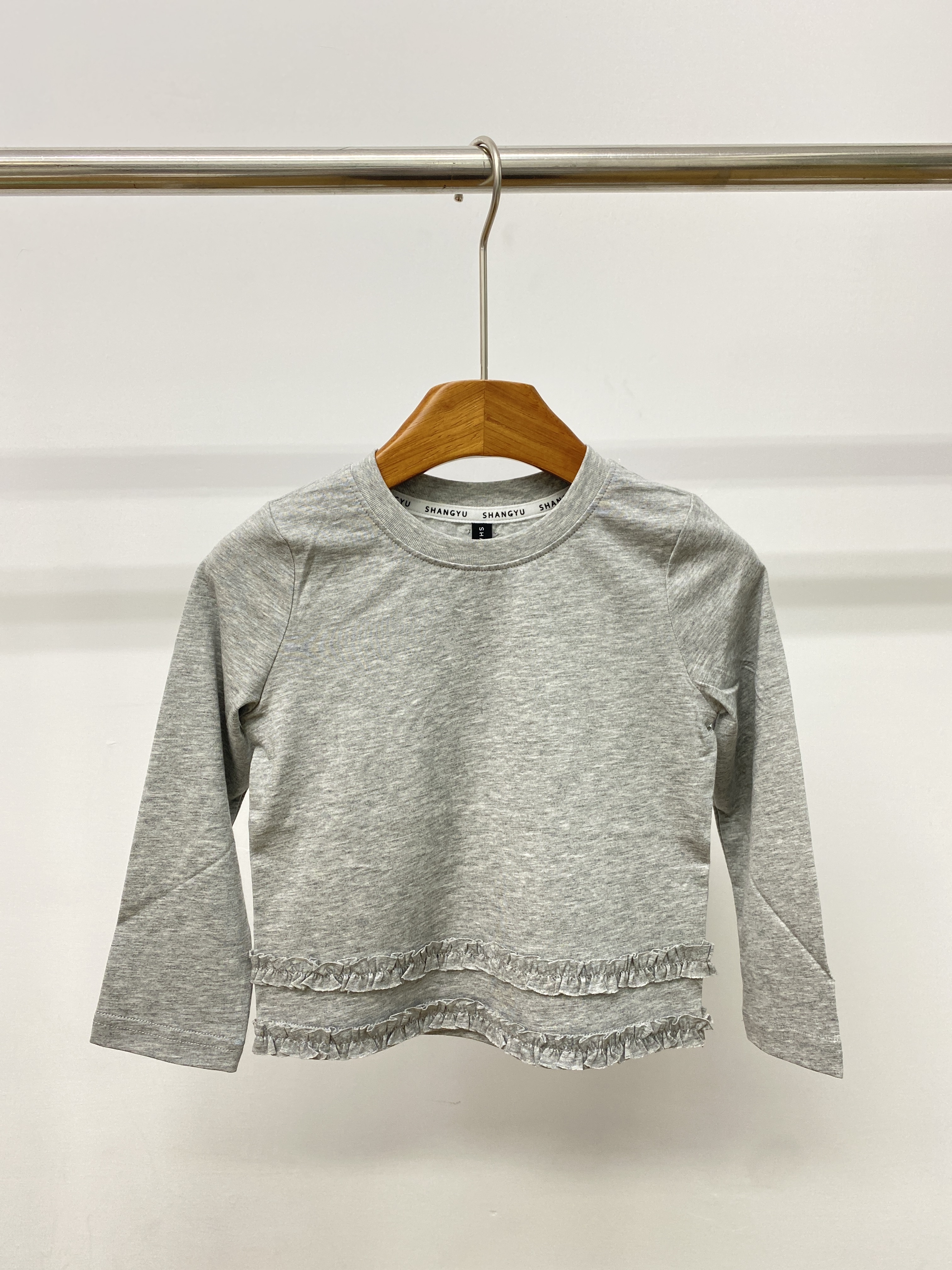 A04513設計師品牌下擺花邊造型上衣