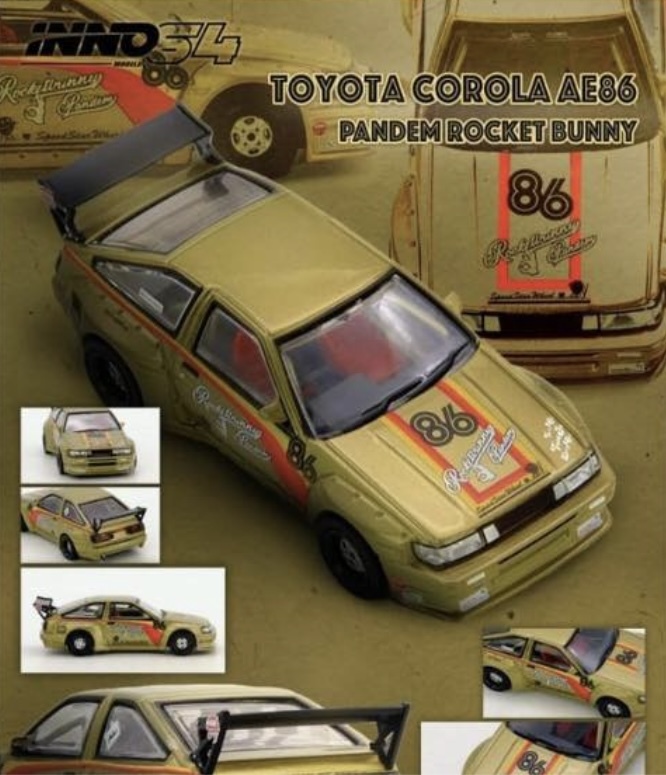 預訂 Pre-order - Inno64 Toyota Corola AE86 PANDEM ROCKET BUNNY