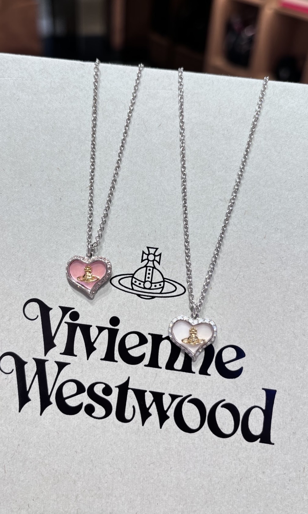 【2色入】Vivienne Westwood Petra系列 土星愛心頸鏈