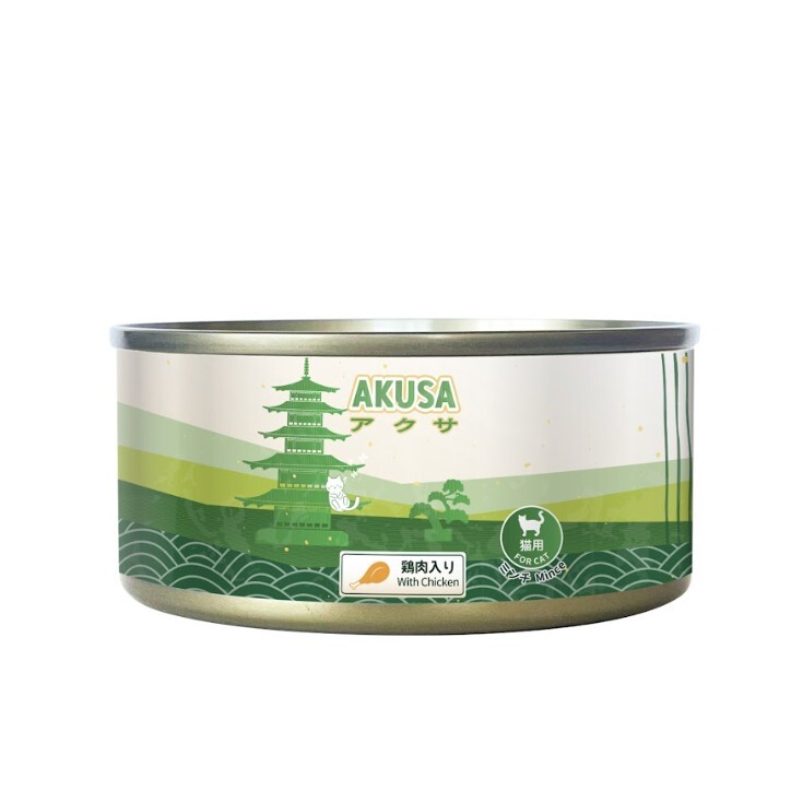 AKUSA 貓罐頭 主食罐．雞肉肉醬156g