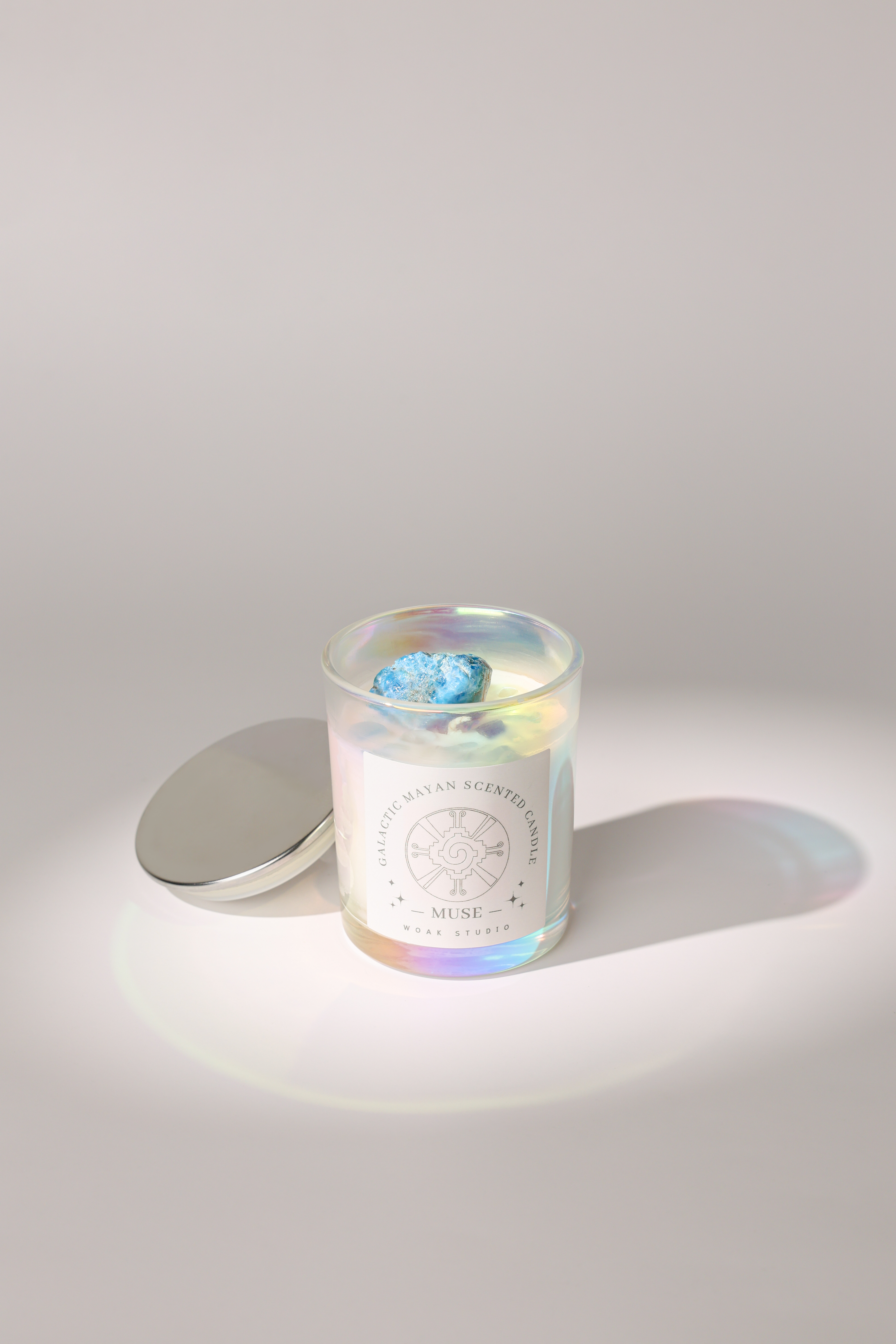 純精油｜水晶蠟燭 （繆思藍）