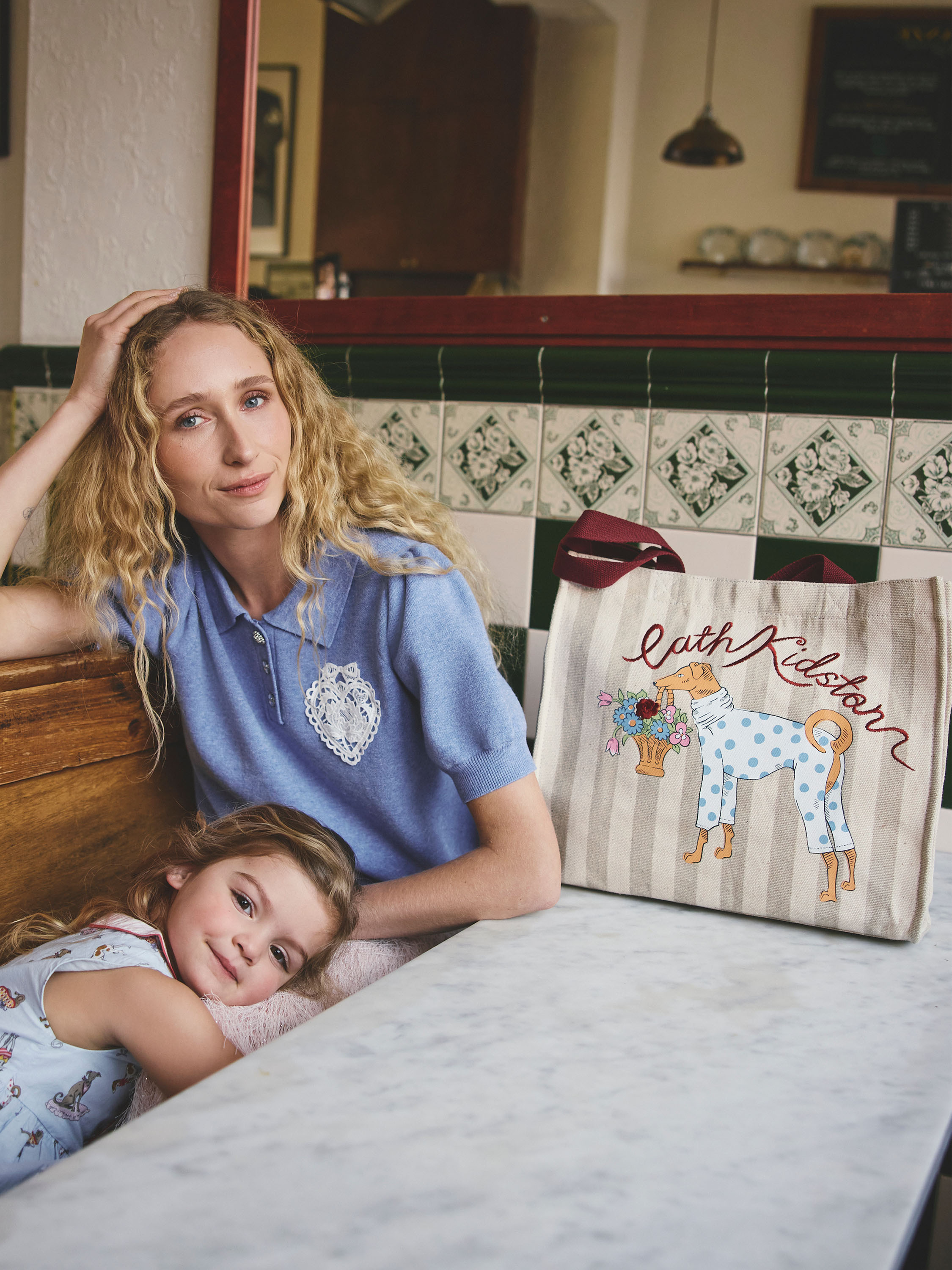 Dog Stripe 大容量帆布托特包