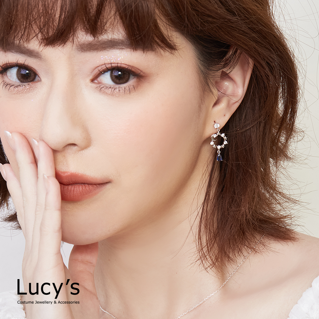 閃爍星月 耳環 (三色) (127093/127094/127095)