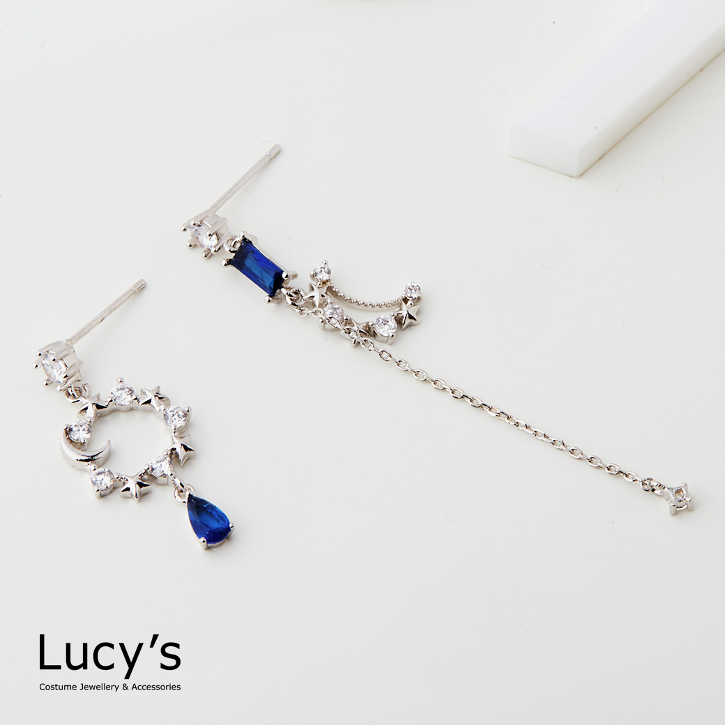 閃爍星月 耳環 (三色) (127093/127094/127095)