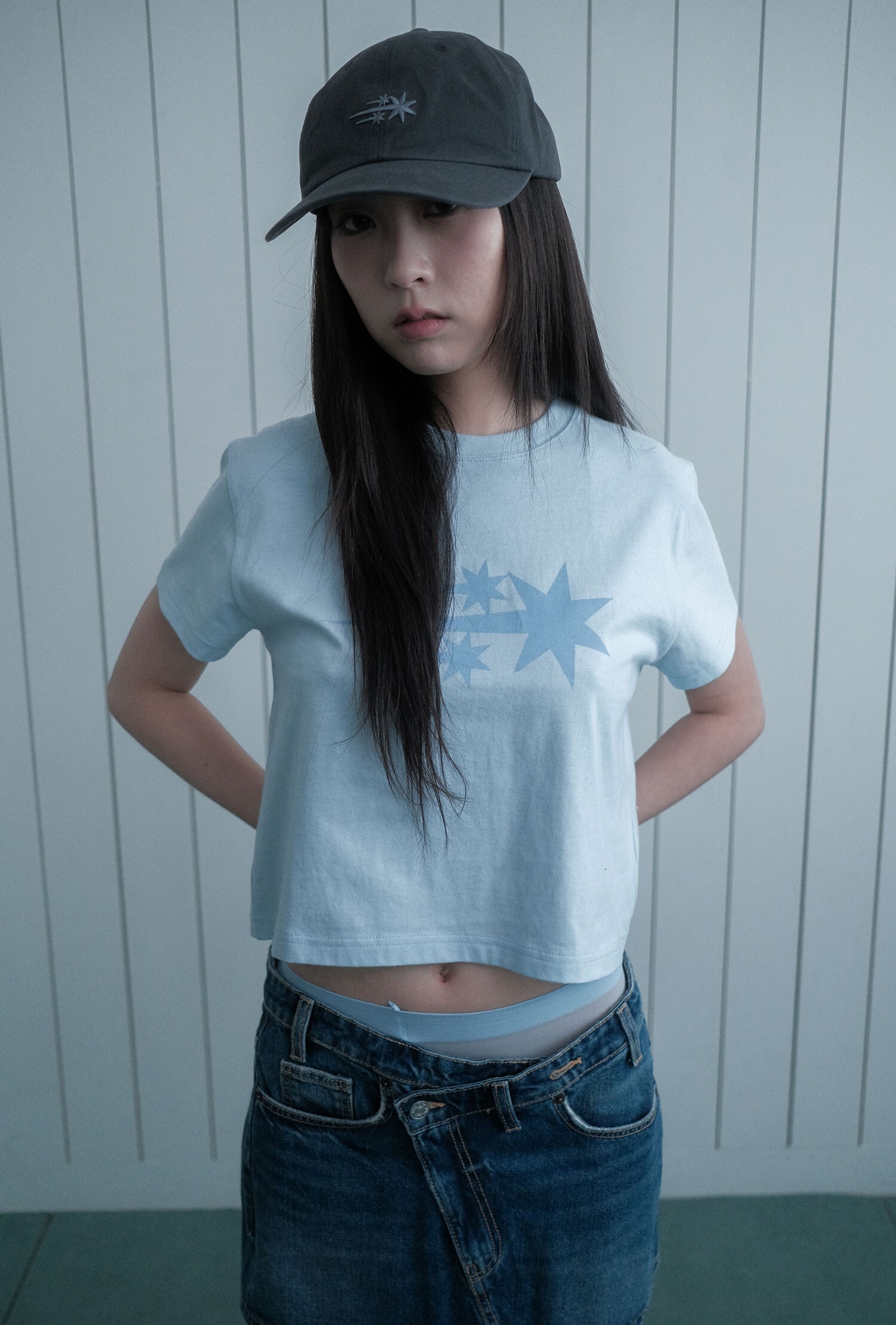 Niceghostclub 3stars symbol crop slim tee 標誌 短版 修身 短T
